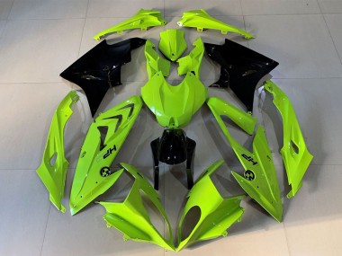 Preisgünstige BMW S1000RR Motorrad Verkleidung 2009-2014 - Hohe Sichtbarkeit Gelb Glanzendes Schwarz HP