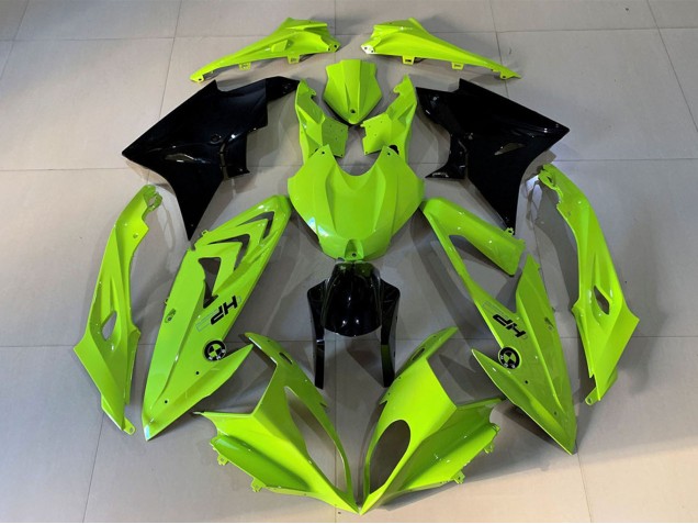 Preisgünstige BMW S1000RR Motorrad Verkleidung 2009-2014 - Hohe Sichtbarkeit Gelb Glanzendes Schwarz HP