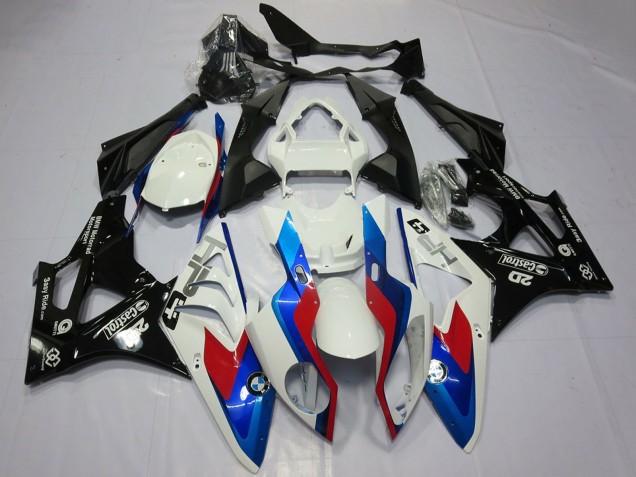 Preisgünstige BMW S1000RR Motorrad Verkleidung 2009-2014 - Weiss Rot Blau Glanzendes Schwarz Castrol OEM Stil