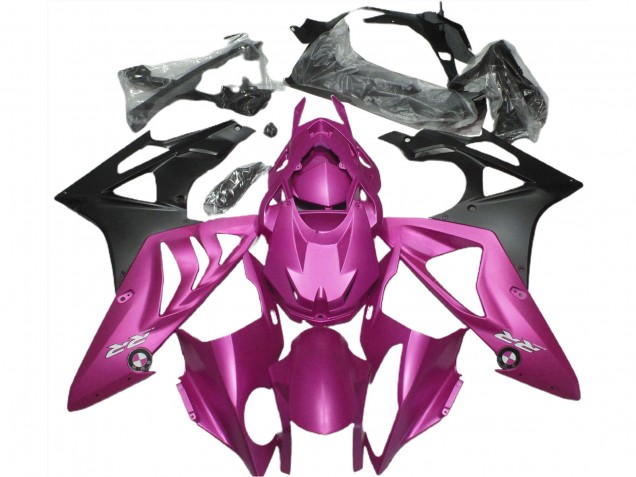 Preisgünstige BMW S1000RR Motorrad Verkleidung 2009-2014 - Rosa Matt Schwarz