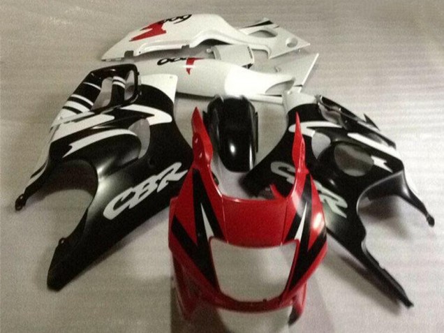 Preisgünstige Honda CBR600 F3 Motorrad Verkleidung 1995-1996 - Weiss Rot Glanzendes Schwarz