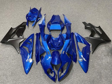 Preisgünstige BMW S1000RR Motorrad Verkleidung 2009-2014 - Blau Matt Schwarz