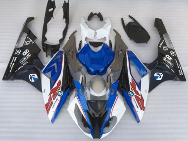 Preisgünstige BMW S1000RR Motorrad Verkleidung 2015-2016 - Weiss Blau Matt Schwarz OEM Stil