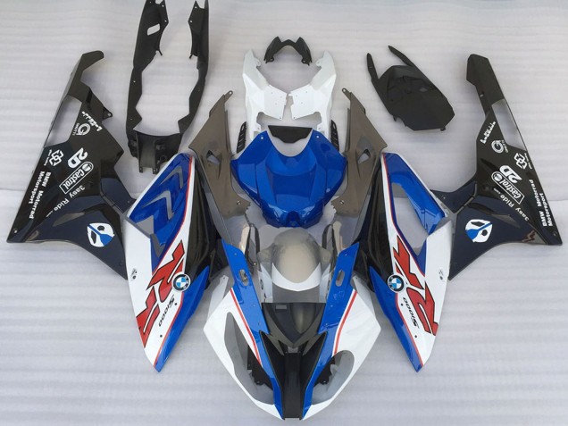 Preisgünstige BMW S1000RR Motorrad Verkleidung 2015-2016 - Weiss Blau Matt Schwarz OEM Stil
