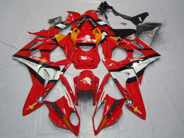 Preisgünstige BMW S1000RR Motorrad Verkleidung 2017-2018 - Rot Weiss Schwarz