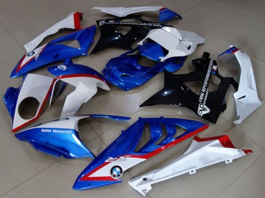Preisgünstige BMW S1000RR Motorrad Verkleidung 2009-2014 - Weiss Rot Blau Glanzendes Schwarz