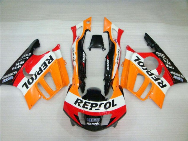 Preisgünstige Honda CBR600 F3 Motorrad Verkleidung 1995-1996 - Orange Weiss Rot Glanzendes Schwarz Repsol