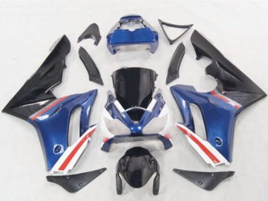 Preisgünstige Triumph Daytona 675 Motorrad Verkleidung 2006-2008 - Blau Weiss Rot Glanzendes Schwarz