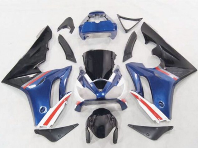 Preisgünstige Triumph Daytona 675 Motorrad Verkleidung 2006-2008 - Blau Weiss Rot Glanzendes Schwarz