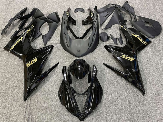 Preisgünstige Triumph Daytona 675 Motorrad Verkleidung 2013-2016 - Glanzendes Schwarz Gold Aufkleber