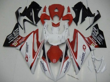 Preisgünstige Triumph Daytona 675 Motorrad Verkleidung 2013-2016 - Weiss Rot Glanzendes Schwarz