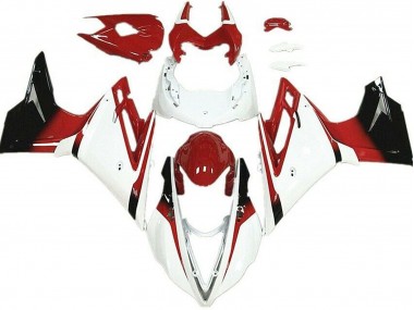 Preisgünstige Triumph Daytona 675 Motorrad Verkleidung 2013-2016 - Weiss Rot Glanzendes Schwarz