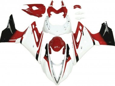 Preisgünstige Triumph Daytona 675 Motorrad Verkleidung 2013-2016 - Weiss Rot Glanzendes Schwarz