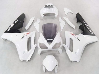 Preisgünstige Triumph Daytona 675 Motorrad Verkleidung 2006-2008 - Weiss Glanzendes Schwarz