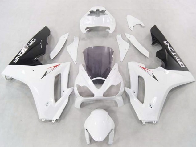 Preisgünstige Triumph Daytona 675 Motorrad Verkleidung 2006-2008 - Weiss Glanzendes Schwarz