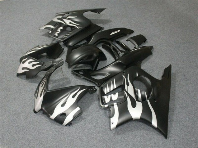 Preisgünstige Honda CBR600 F3 Motorrad Verkleidung 1995-1996 - Weiss Matt Schwarz Flamme