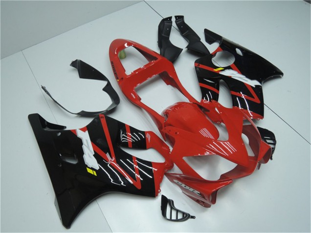 Preisgünstige Honda CBR600 F4i Motorrad Verkleidung 2001-2003 - Rot Glanzendes Schwarz