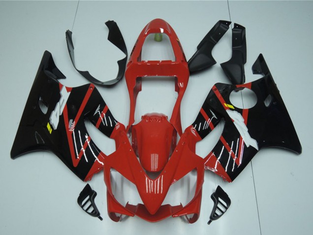 Preisgünstige Honda CBR600 F4i Motorrad Verkleidung 2001-2003 - Rot Glanzendes Schwarz