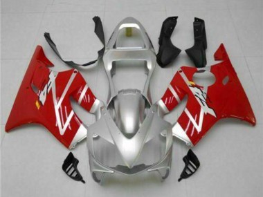 Preisgünstige Honda CBR600 F4i Motorrad Verkleidungen Kit 2001-2003 - Silber Rot
