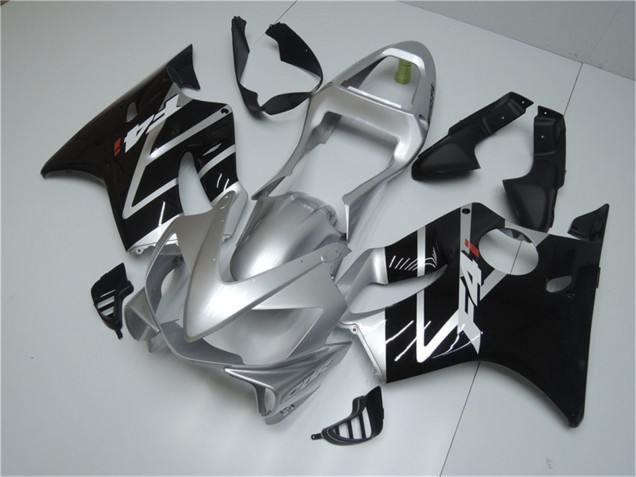Preisgünstige Honda CBR600 F4i Motorrad Verkleidung 2001-2003 - Silber Glanzendes Schwarz