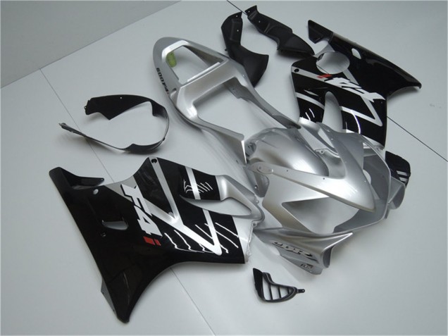 Preisgünstige Honda CBR600 F4i Motorrad Verkleidung 2001-2003 - Silber Glanzendes Schwarz