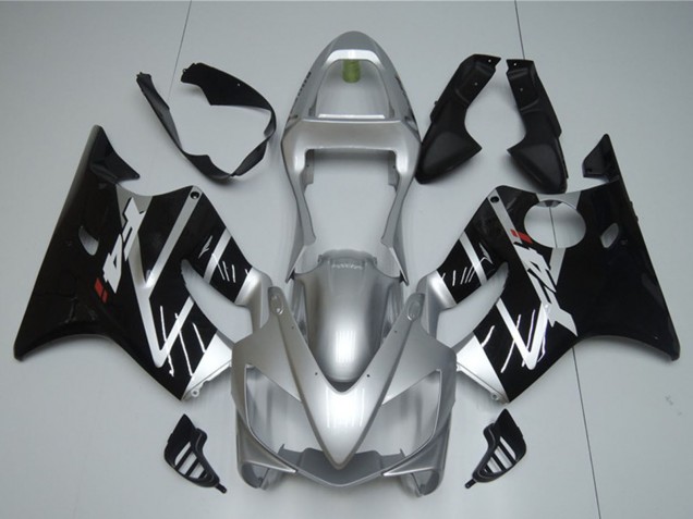Preisgünstige Honda CBR600 F4i Motorrad Verkleidung 2001-2003 - Silber Glanzendes Schwarz