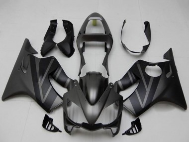 Preisgünstige Honda CBR600 F4i Motorrad Verkleidung Kit 2001-2003 - Matt Schwarz Grau