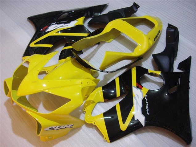 Preisgünstige Honda CBR600 F4i Motorrad Verkleidung 2001-2003 - Gelb Glanzendes Schwarz