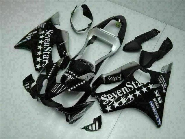 Preisgünstige Honda CBR600 F4i Motorrad Verkleidung 2001-2003 - Glanzendes Schwarz Silber SevenStars