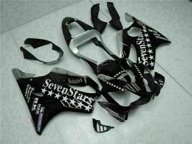 Preisgünstige Honda CBR600 F4i Motorrad Verkleidung 2001-2003 - Glanzendes Schwarz Silber SevenStars