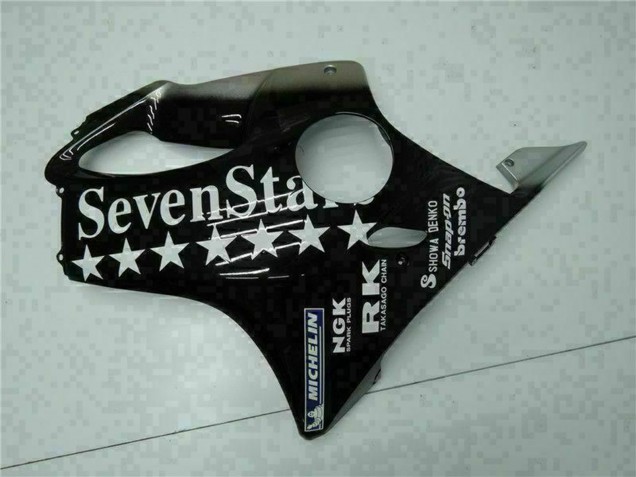 Preisgünstige Honda CBR600 F4i Motorrad Verkleidung 2001-2003 - Glanzendes Schwarz Silber SevenStars