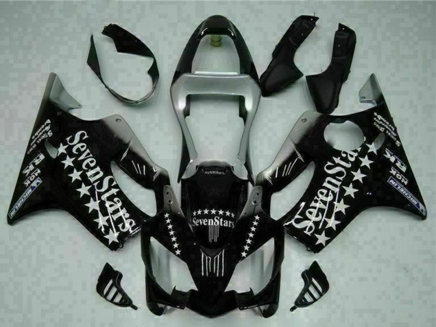 Preisgünstige Honda CBR600 F4i Motorrad Verkleidung 2001-2003 - Glanzendes Schwarz Silber SevenStars