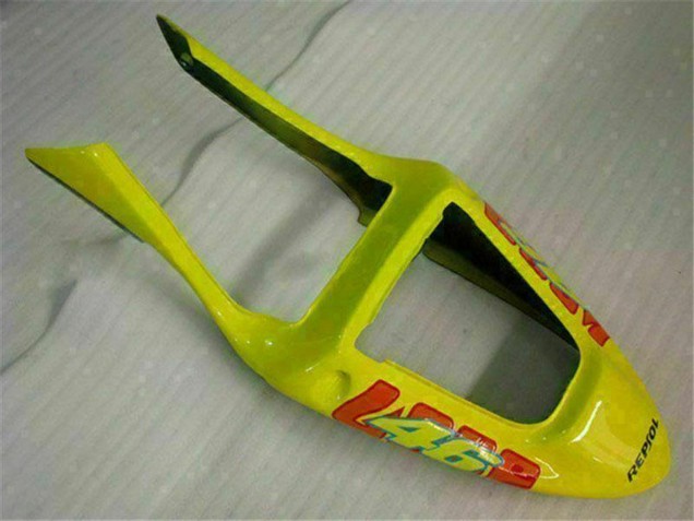 Preisgünstige Honda CBR600 F4i Motorrad Verkleidung 2001-2003 - Gelb Orange Glanzendes Schwarz Rossi 46
