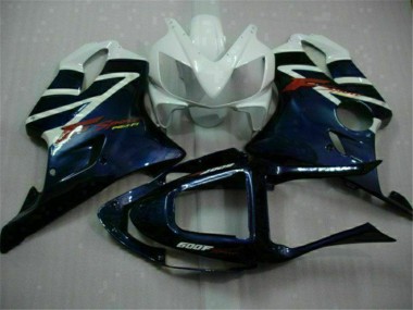 Preisgünstige Honda CBR600 F4i Motorrad Verkleidung 2001-2003 - Weiss Blau Schwarz Streifen