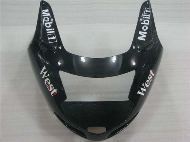 Preisgünstige Honda CBR1100XX Blackbird Motorrad Verkleidung 1996-2007 - Glanzendes Schwarz Weiss West