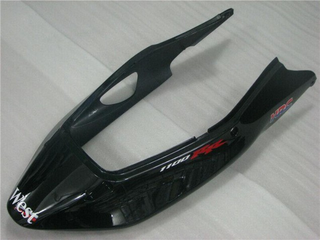 Preisgünstige Honda CBR1100XX Blackbird Motorrad Verkleidung 1996-2007 - Glanzendes Schwarz Weiss West