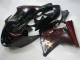 Preisgünstige Honda CBR1100XX Blackbird Abs Motorrad Verkleidungen 1996-2007 - Glanzendes Schwarz Rot Flamme