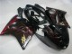 Preisgünstige Honda CBR1100XX Blackbird Abs Motorrad Verkleidungen 1996-2007 - Glanzendes Schwarz Rot Flamme