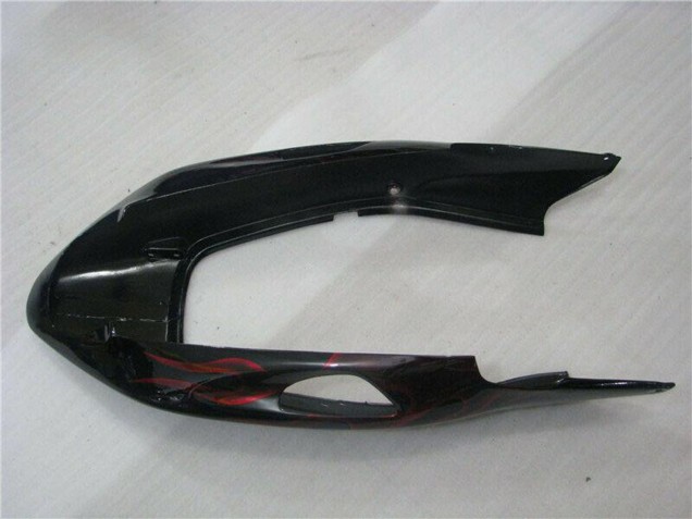 Preisgünstige Honda CBR1100XX Blackbird Abs Motorrad Verkleidungen 1996-2007 - Glanzendes Schwarz Rot Flamme