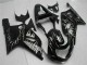 Preisgünstige Suzuki GSXR 600/750 Motorrad Verkleidung 2001-2003 - Glanzendes Schwarz Silber Flamme