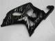 Preisgünstige Suzuki GSXR 600/750 Motorrad Verkleidung 2001-2003 - Glanzendes Schwarz Silber Flamme