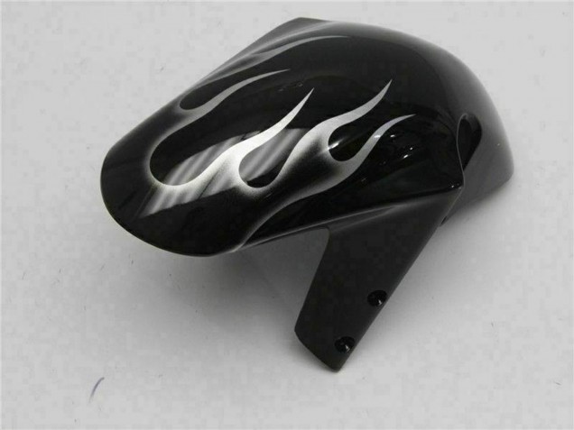 Preisgünstige Suzuki GSXR 600/750 Motorrad Verkleidung 2001-2003 - Glanzendes Schwarz Silber Flamme