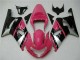 Preisgünstige Suzuki GSXR 600/750 Motorrad Verkleidung 2001-2003 - Rosa Silber Glanzendes Schwarz