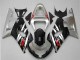 Preisgünstige Suzuki GSXR 600/750 Motorrad Verkleidung 2001-2003 - Silber Glanzendes Schwarz Rot