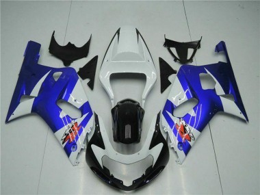 Preisgünstige Suzuki GSXR 600/750 Motorrad Verkleidung 2001-2003 - Weiss Blau Schwarz