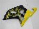 Preisgünstige Suzuki GSXR 600/750 Motorrad Verkleidung 2001-2003 - Glanzendes Schwarz Gelb Flamme