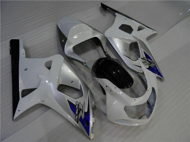 Preisgünstige Suzuki GSXR 600/750 Motorrad Verkleidung 2001-2003 - Weiss Silber Blau Schwarz
