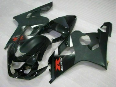 Preisgünstige Suzuki GSXR 600/750 Motorrad Verkleidung 2004-2005 - Glanzendes Schwarz Matt Schwarz Rot Aufkleber
