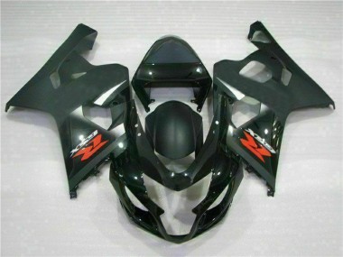 Preisgünstige Suzuki GSXR 600/750 Motorrad Verkleidung 2004-2005 - Glanzendes Schwarz Matt Schwarz Rot Aufkleber