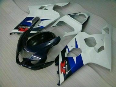 Preisgünstige Suzuki GSXR 600/750 Motorrad Verkleidung 2004-2005 - Weiss Blau Glanzendes Schwarz Rot